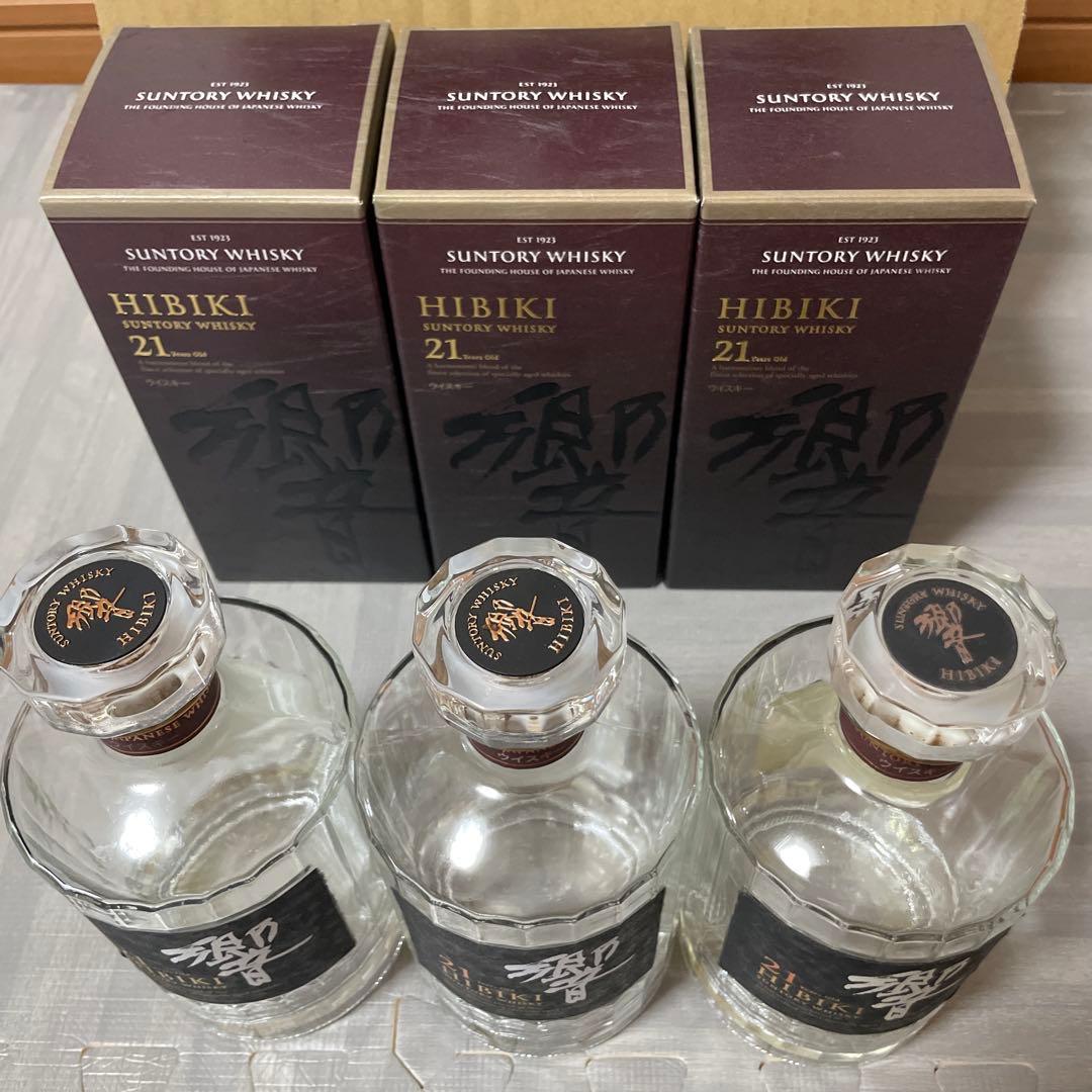 山崎18年・響21年空瓶、空箱6セット
