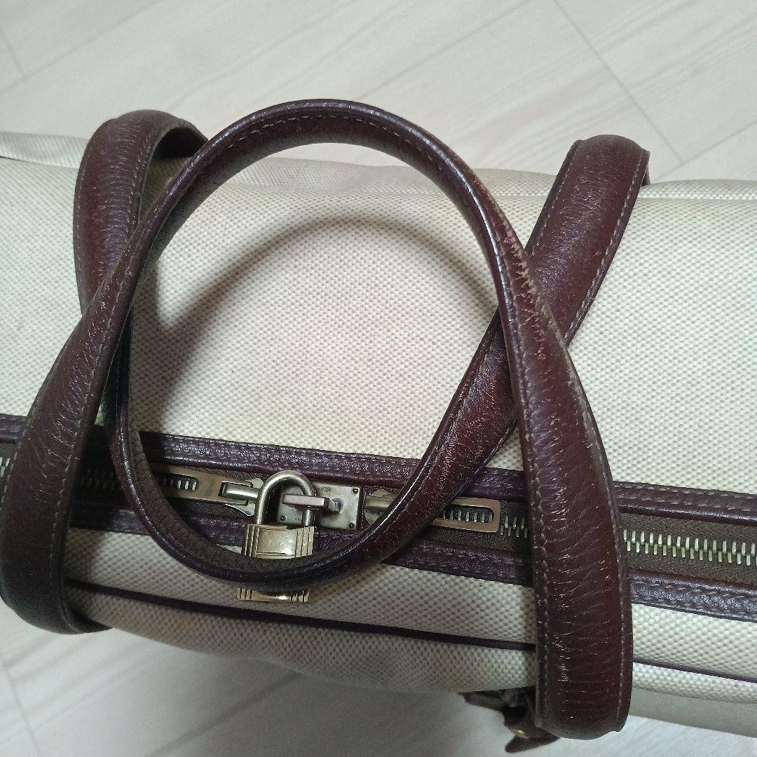 HERMES ヴィクトリア50 ボストンバッグ ベージュ