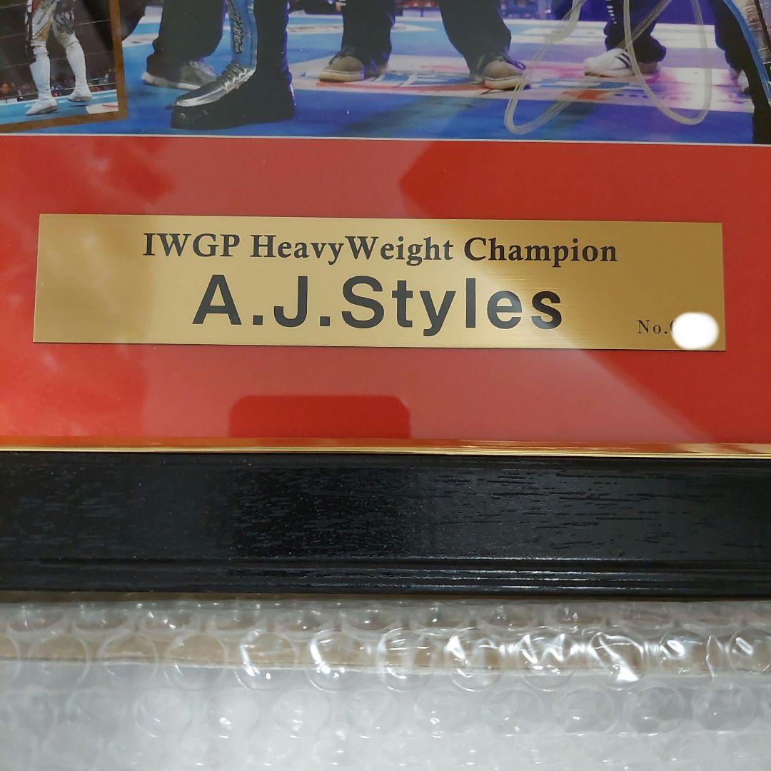 WWE　(元新日本プロレス) AJスタイルズ 直筆サイン入りフォトフレーム