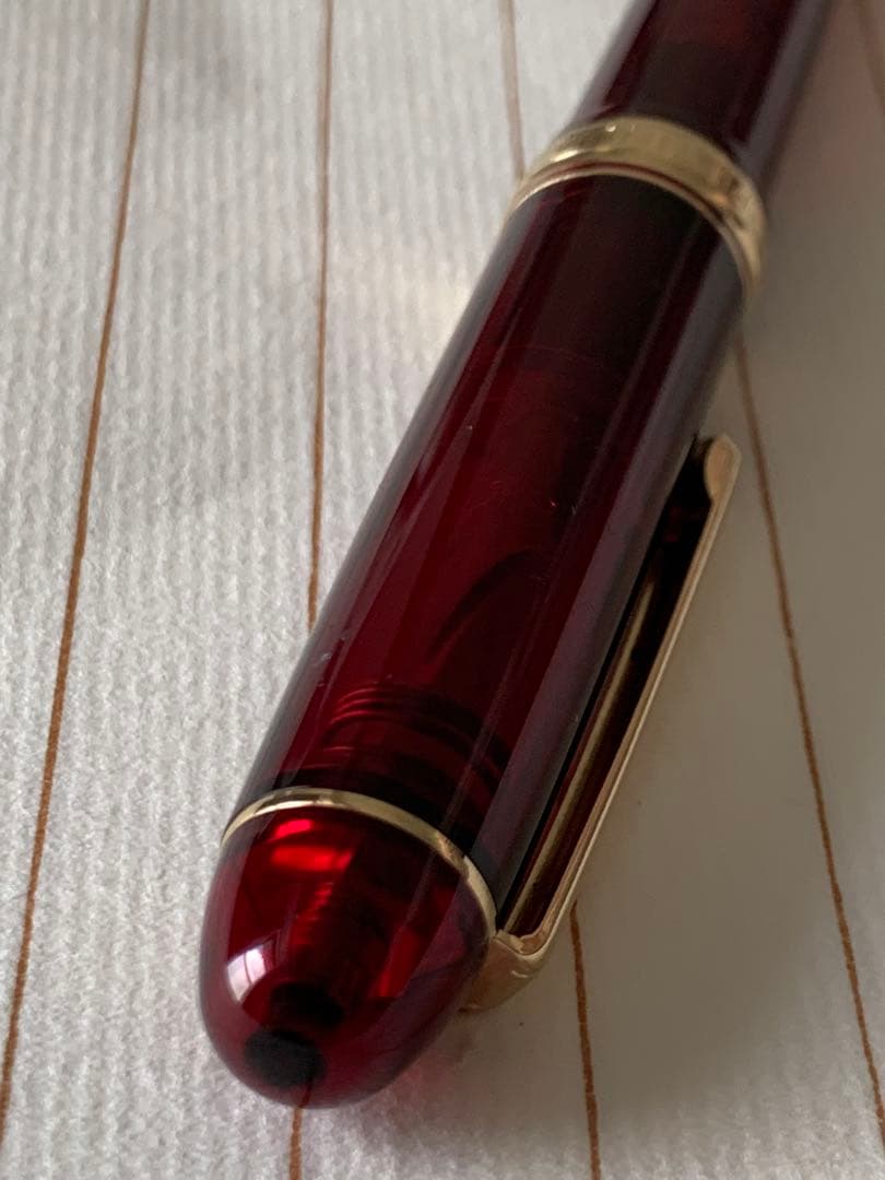 プラチナ 3776 ボルドー 万年筆 14K
