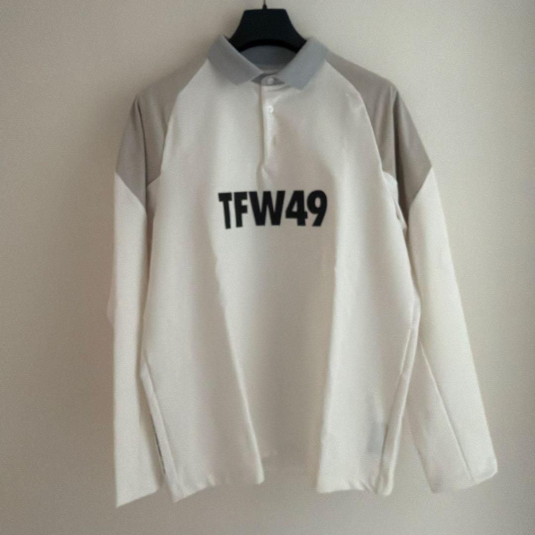 TFW49 長袖ポロシャツ ホワイト/グレー