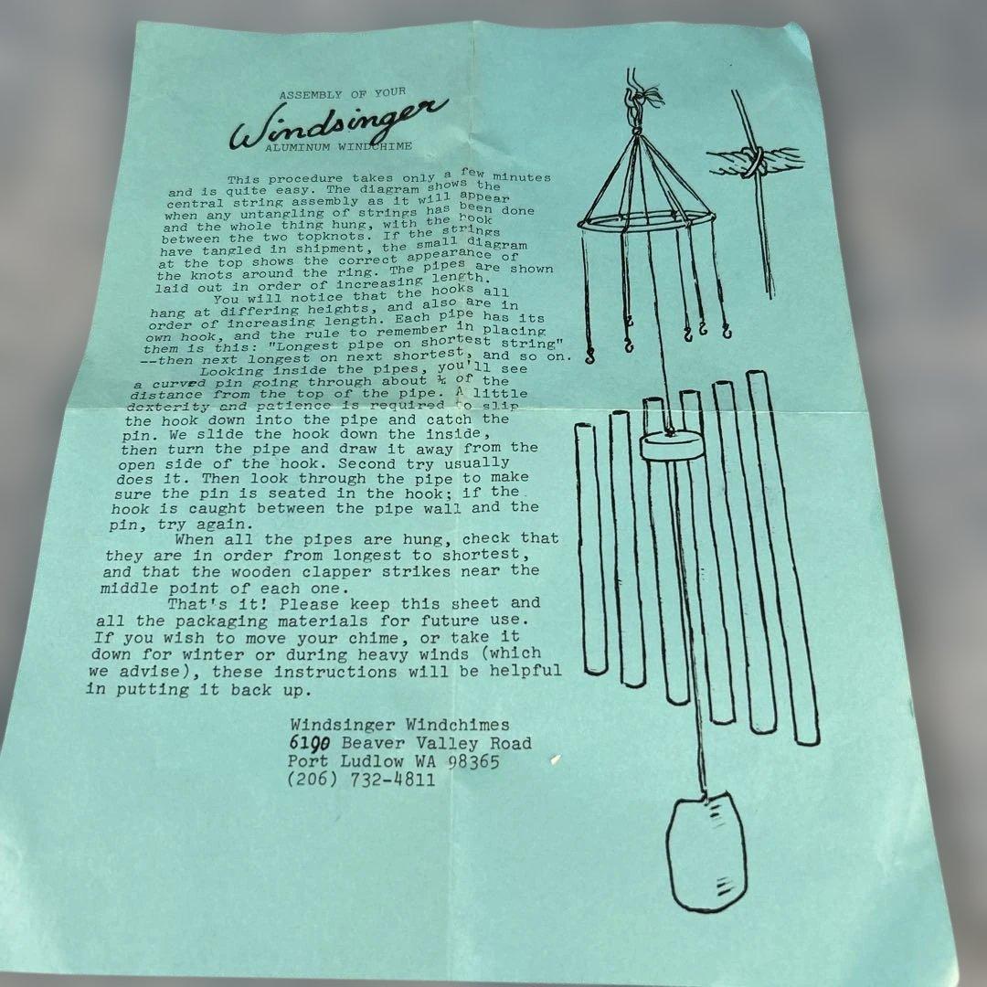 #350 中型ウインドチャイム シルバー