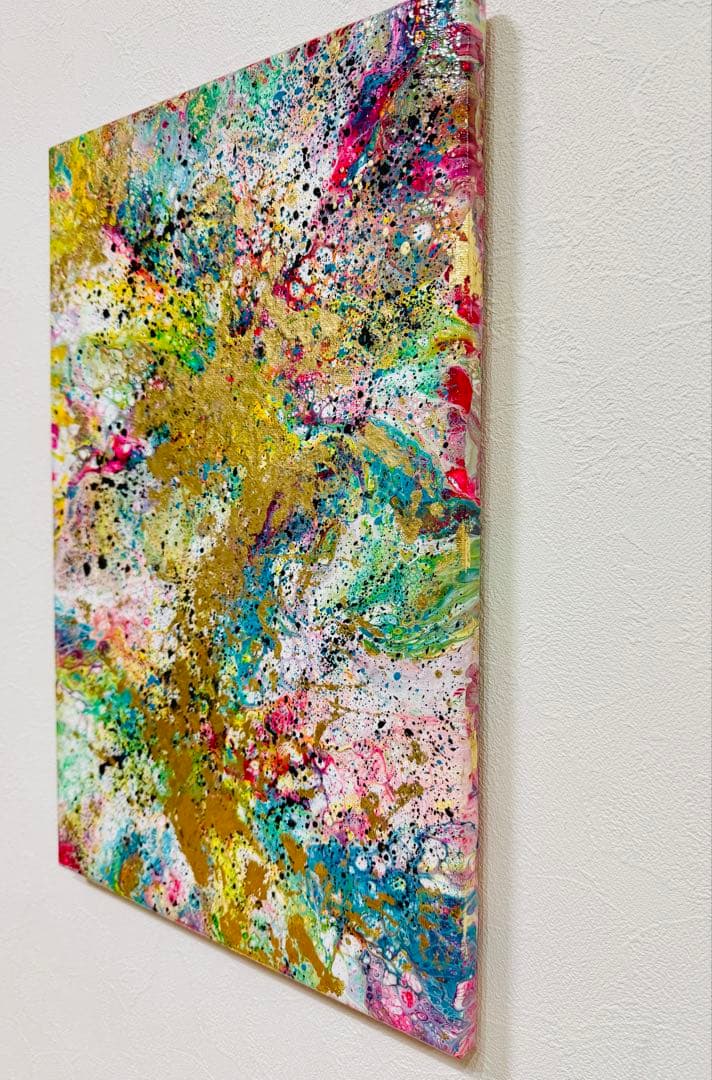 抽象画 原画 金箔 絵画 龍【 龍神幻彩 – Ryujin Gensai – 】