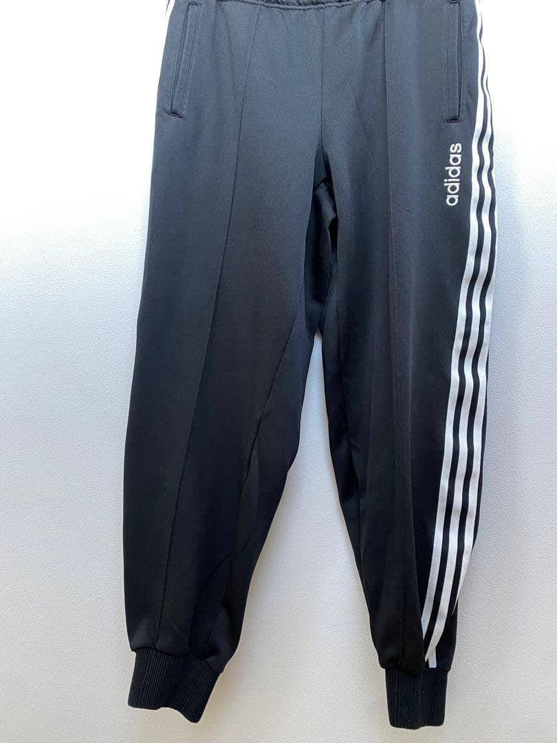 90s アディダス デサント製 セットアップ ジャージ XO 黒　ビッグロゴ