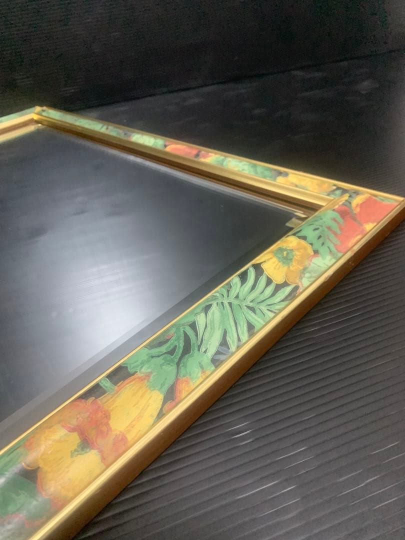 希少アンティークミラー　ハワイアンミラー　アジアンミラー　西海岸　南国リゾート