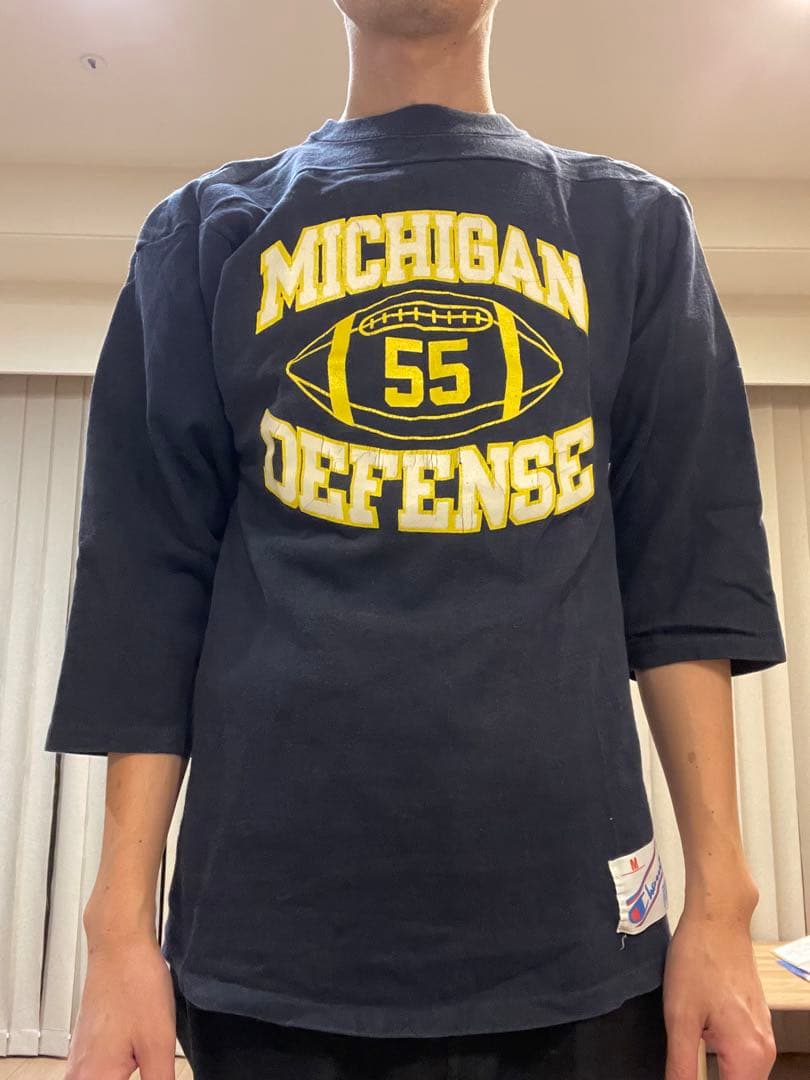 ビンテージ　チャンピオン　トリコタグ後期　フットボールT 3段プリント