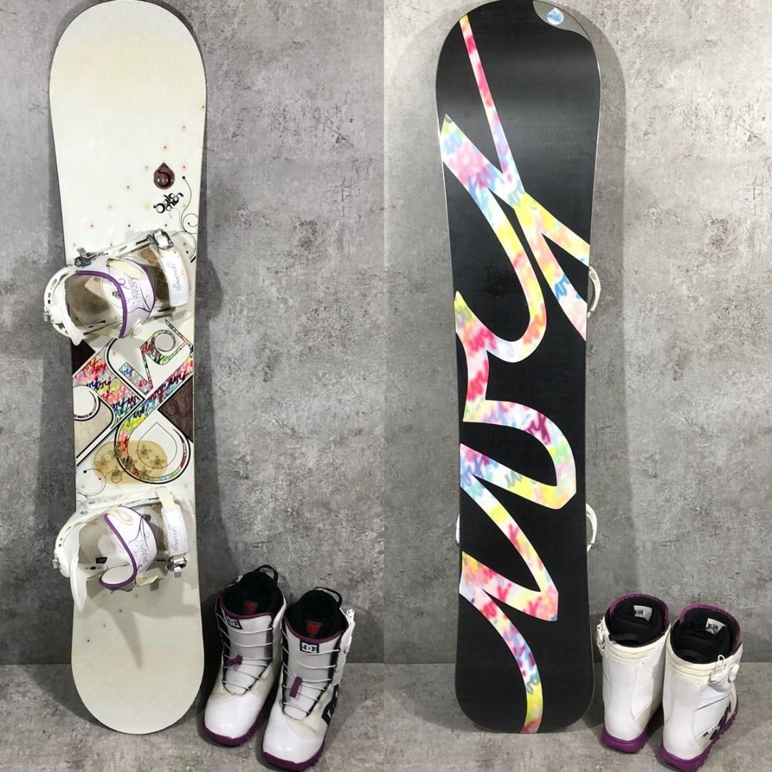 即乗り SALOMON IVY 143 DC ブーツ スノーボード セット