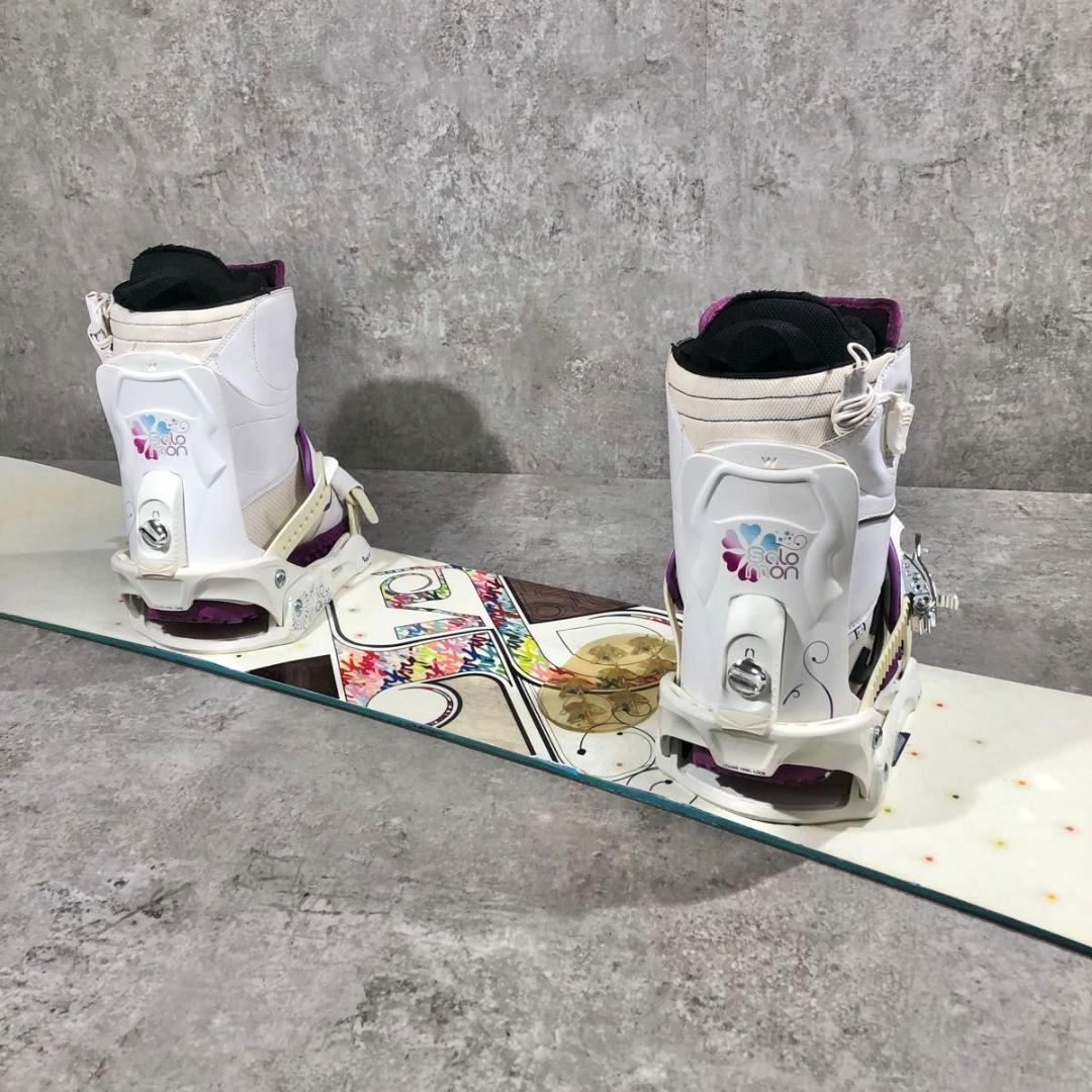 即乗り SALOMON IVY 143 DC ブーツ スノーボード セット