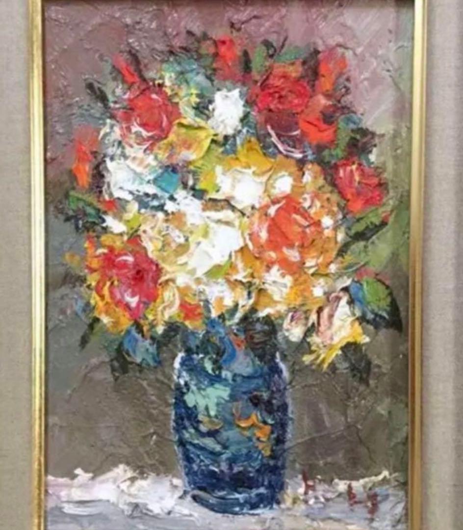 絵画・額縁・油絵・渡部ひでき・薔薇・SM・美術品・インテリア・雑貨・新品未使用