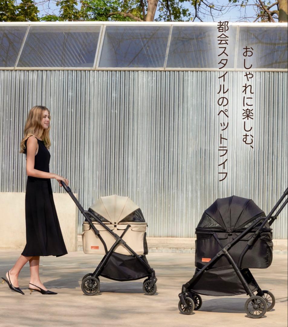 美品　ペットカート 一体型 PETTENA NEWTON軽快走行 4輪