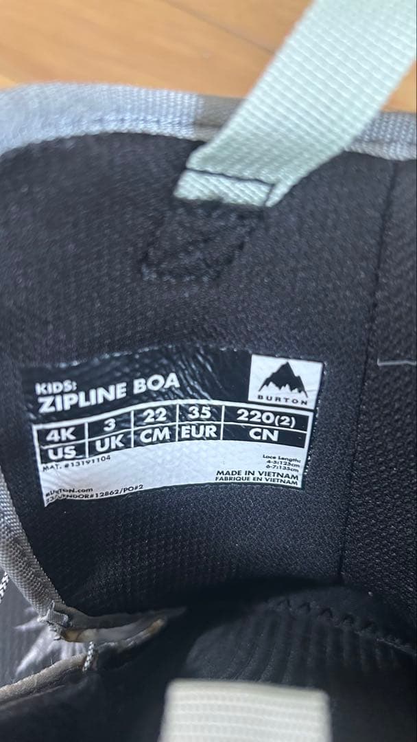 スノーボード ブーツ 22cmキッズ BURTON ZIPLINE BOA