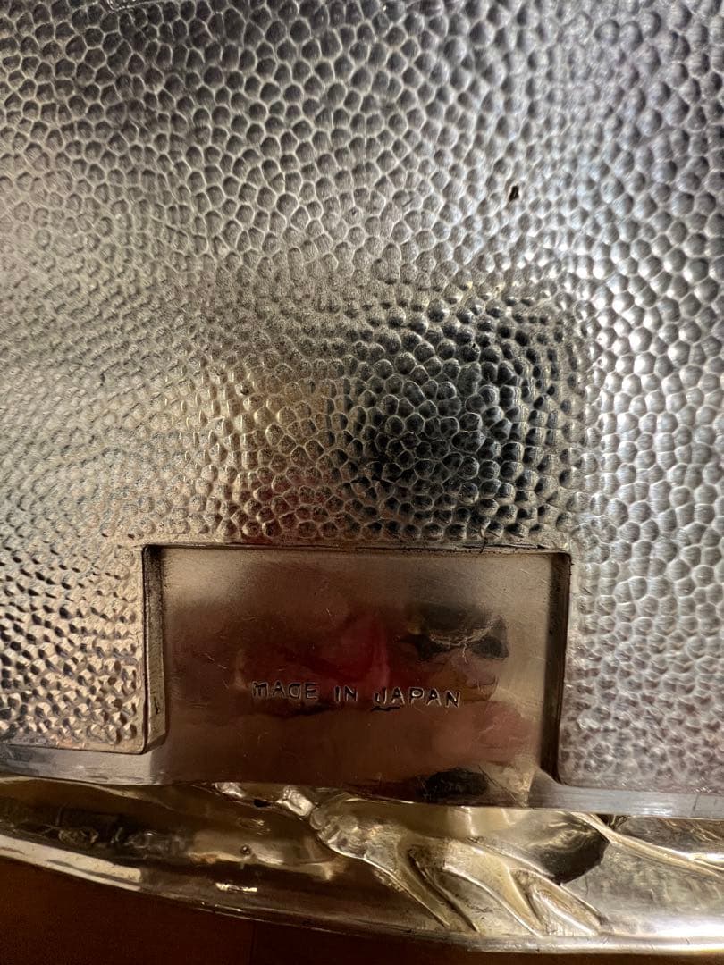 高級 昭和レトロ 龍 日本製 白銅 灰皿セット アンティーク 喫煙具 煙草入れ