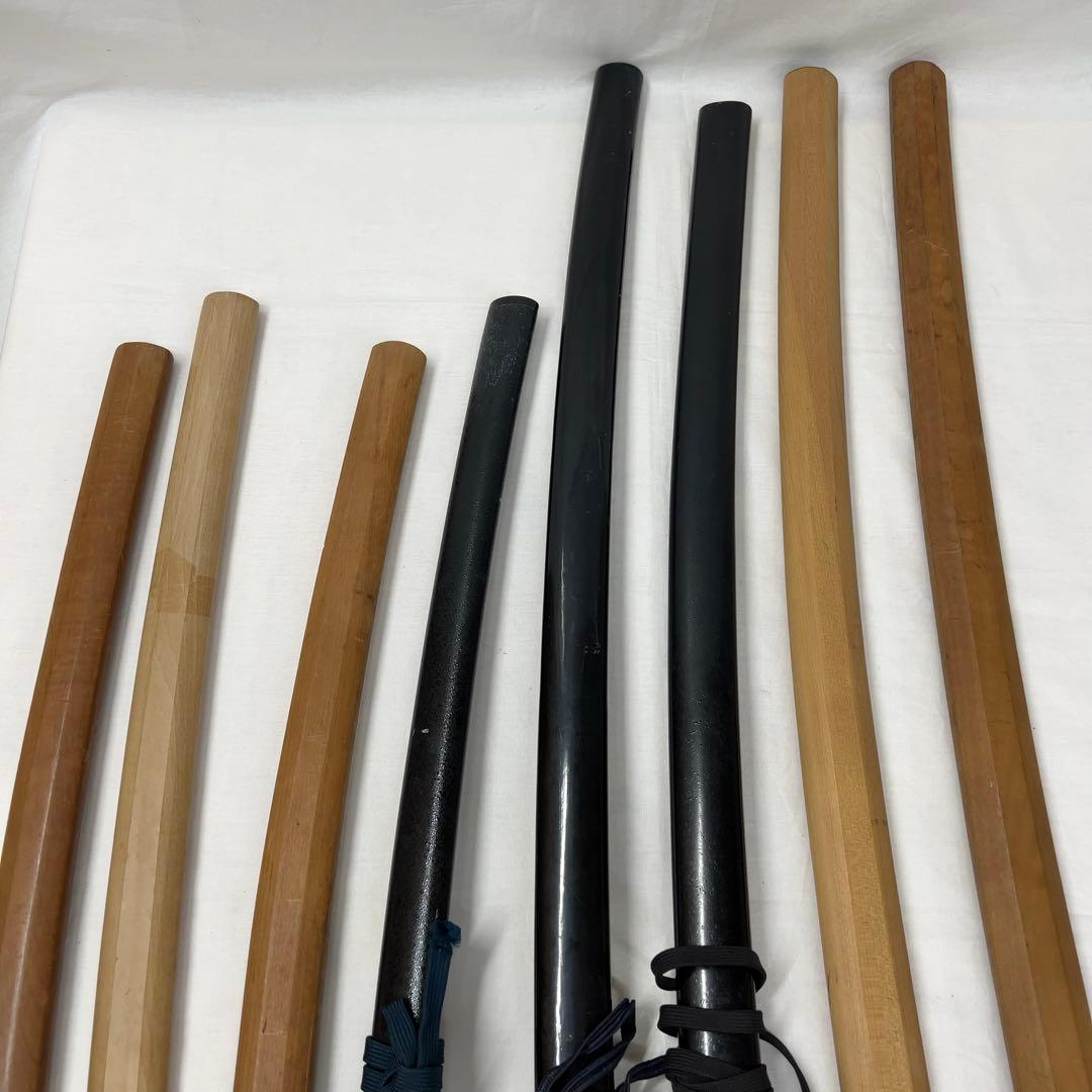 【傷あり】模造刀 8本 まとめ 透かし鍔 樋入り 太刀 脇差 白鞘