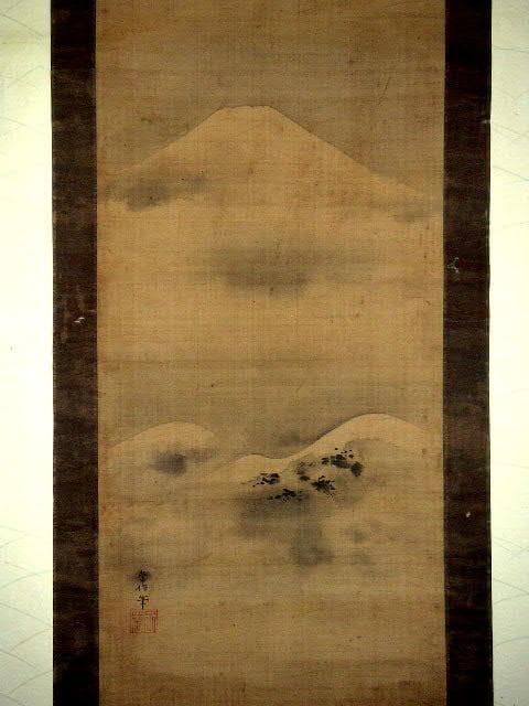 ♥掛軸　模写　 常信 　桐箱付き　掛け軸　骨董品