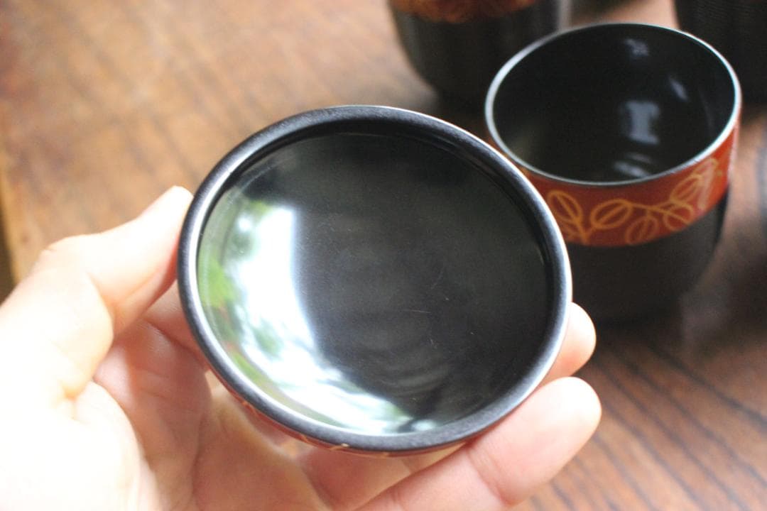 Green❤︎さま専用！優美な萩蒔絵の映える小吸物椀５点（検輪島塗懐石道具小椀