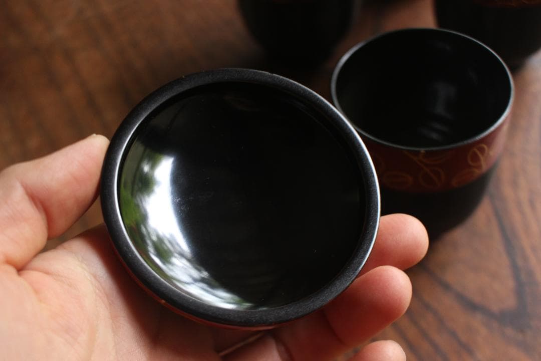 Green❤︎さま専用！優美な萩蒔絵の映える小吸物椀５点（検輪島塗懐石道具小椀