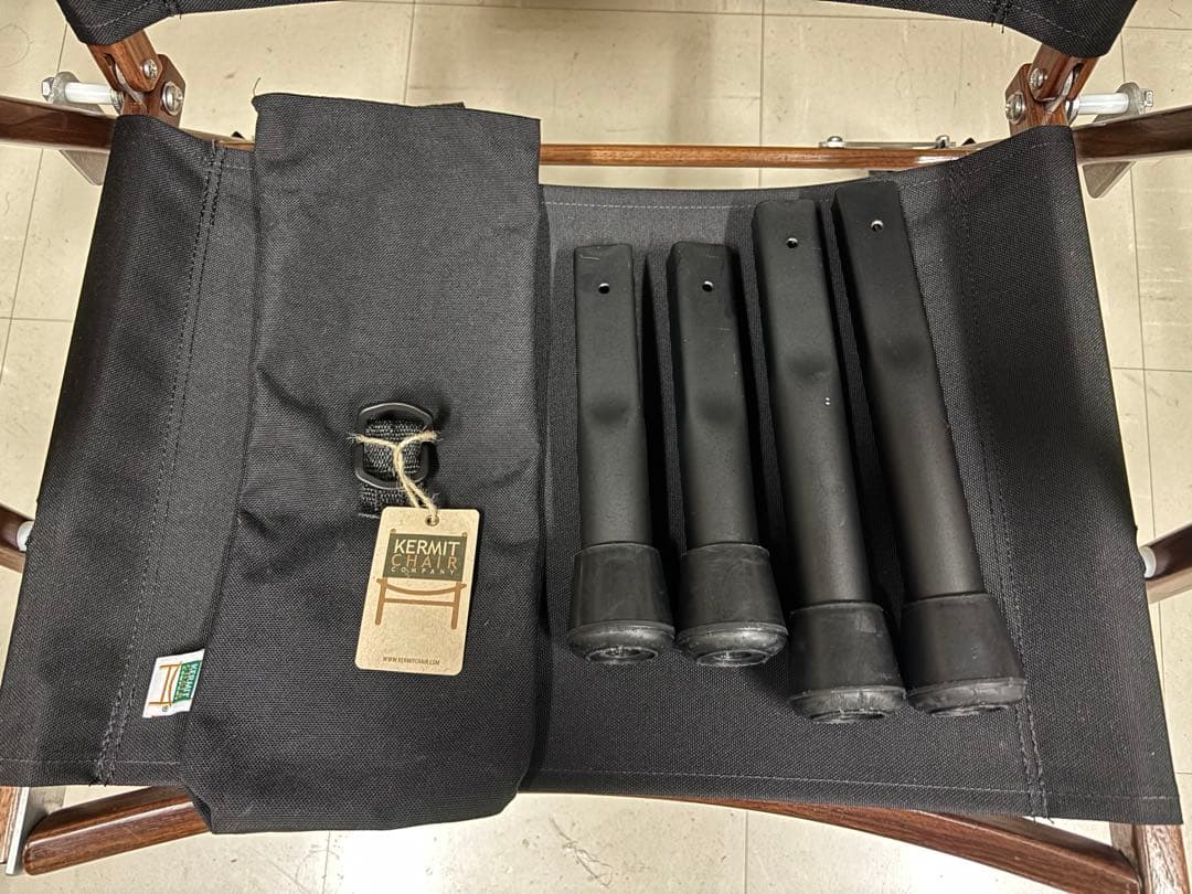 カーミットチェア純正レッグエクステンション 4本未カット収納袋付き