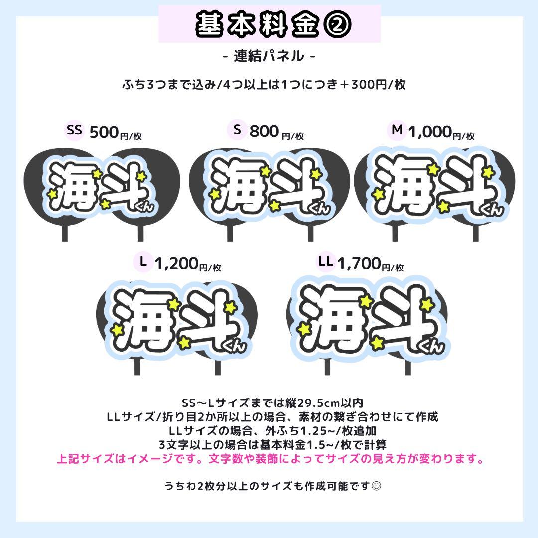 ♡ページ うちわ文字オーダー うちわ屋さん 団扇屋さん 文字パネル
