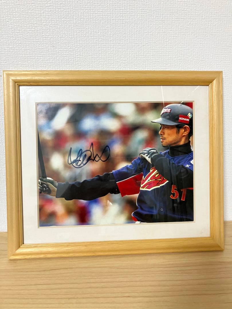 【希少品】イチロー　直筆サイン写真　額縁セット