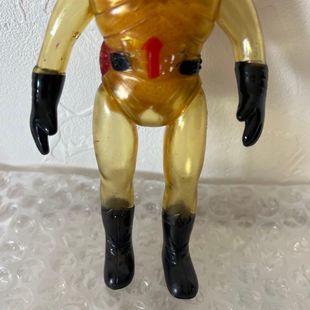 ⚠️激レア　人気　超人バロムワン　スケルトン　ミドルサイズ　ソフビ　当時物　ポピー