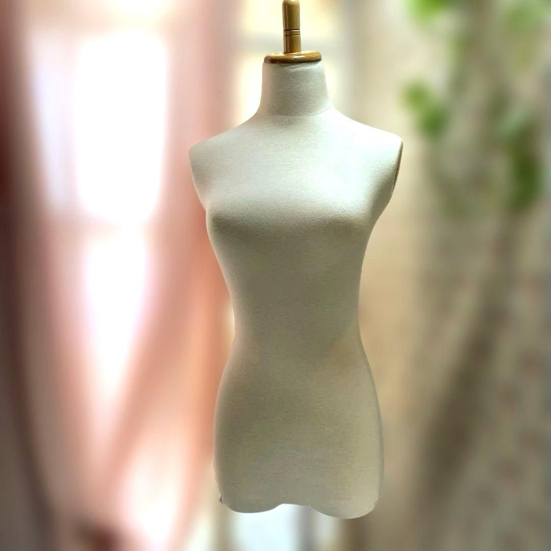 布製 トルソー マネキン 木製 猫足 スタンド付き