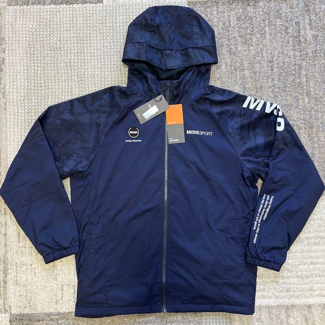 新品デサント ムーブスポーツ メンズM ウィンドブレーカー 紺 定価14960円