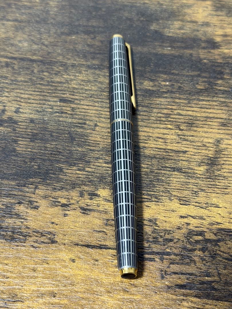 筆記確認&洗浄済　1976年製　18金　ゴールド　蝕刻　パイロット　万年筆　細字