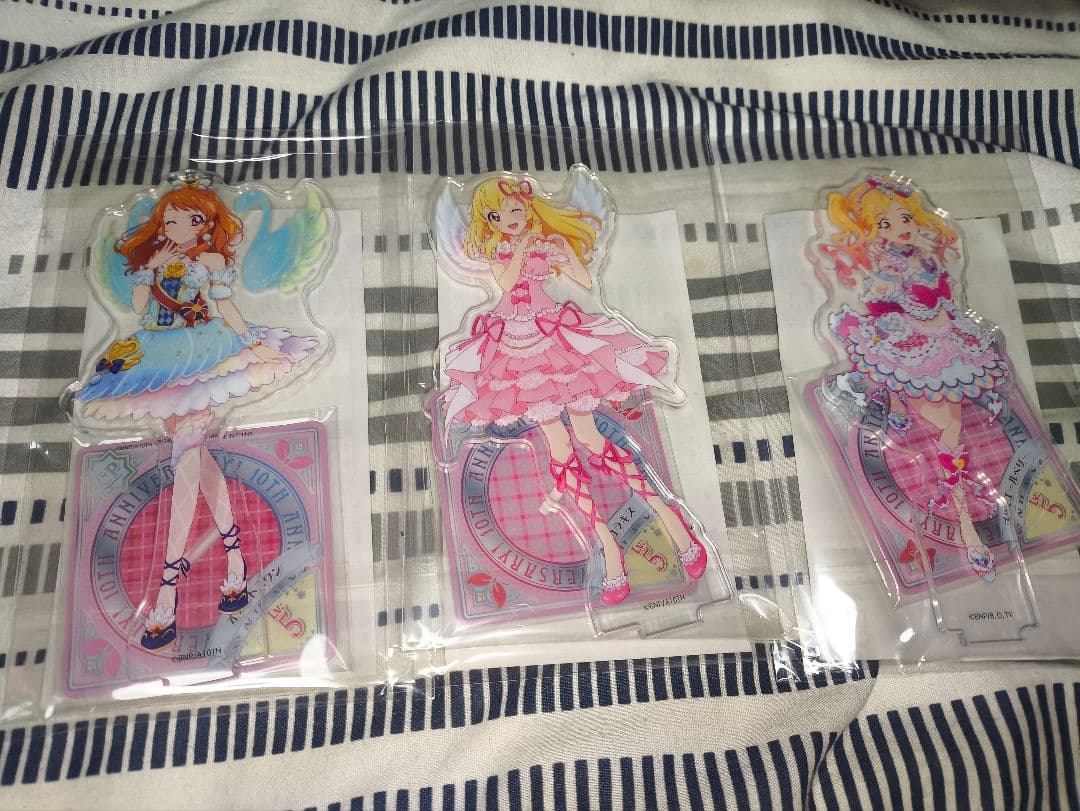 アイカツ 10th Anniversary 描き下ろしアクリルスタンド 3点