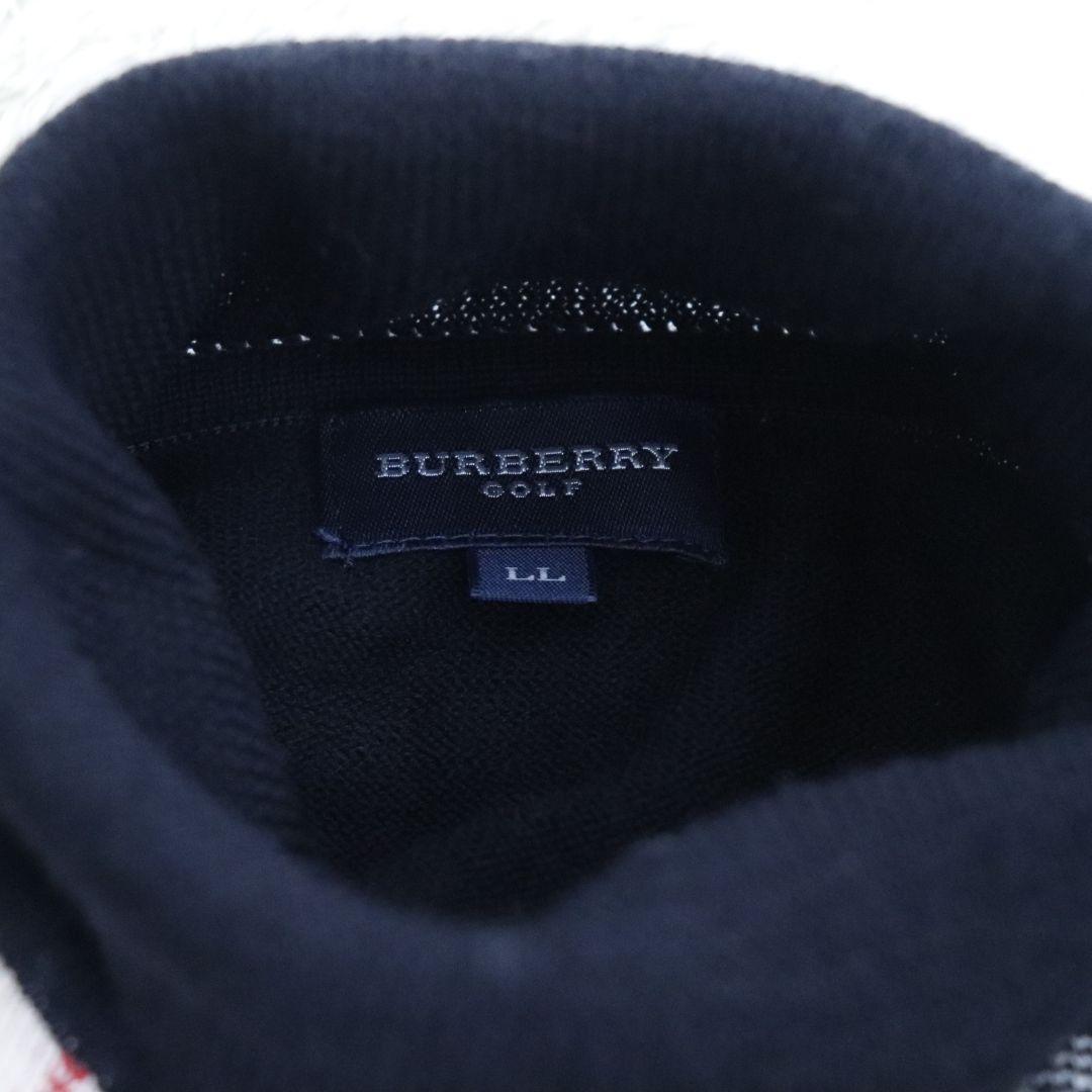 BURBERRY GOLF タートルネック　ノバチェック　ニット　LL