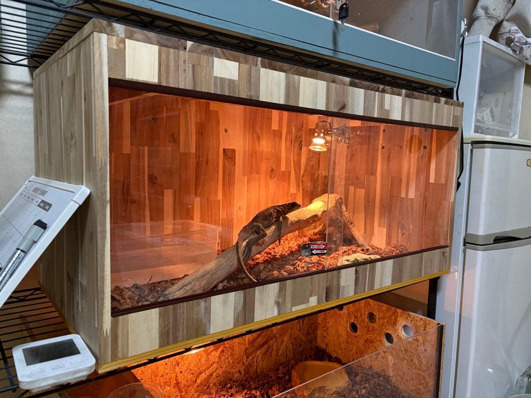 爬虫類ケージ　アカシア材　90×45×45 飼育　ケージ　ペット　小動物　ケース