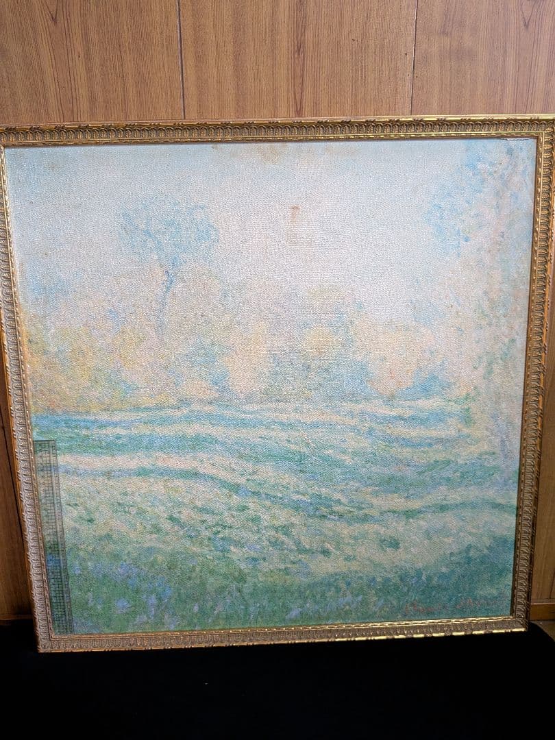 【75cm×75cm】モネ「ジヴェルニーの草原、秋の効果」複製画 monet