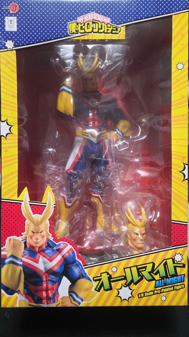 ARTFX J 　オールマイト　特典の交換顔パーツ「憤怒顔」付属