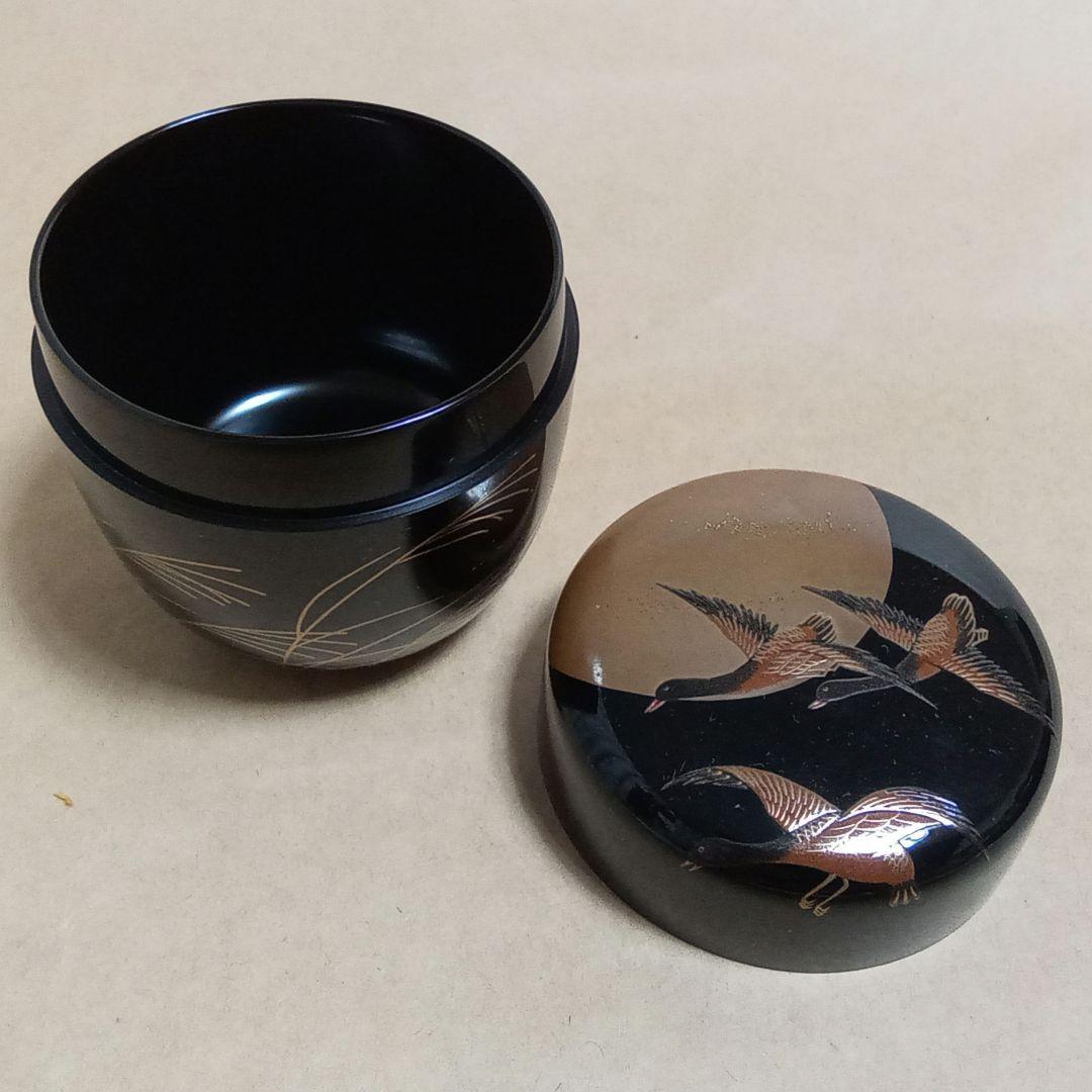 中棗　雁に秋草　切合口　中村宗悦