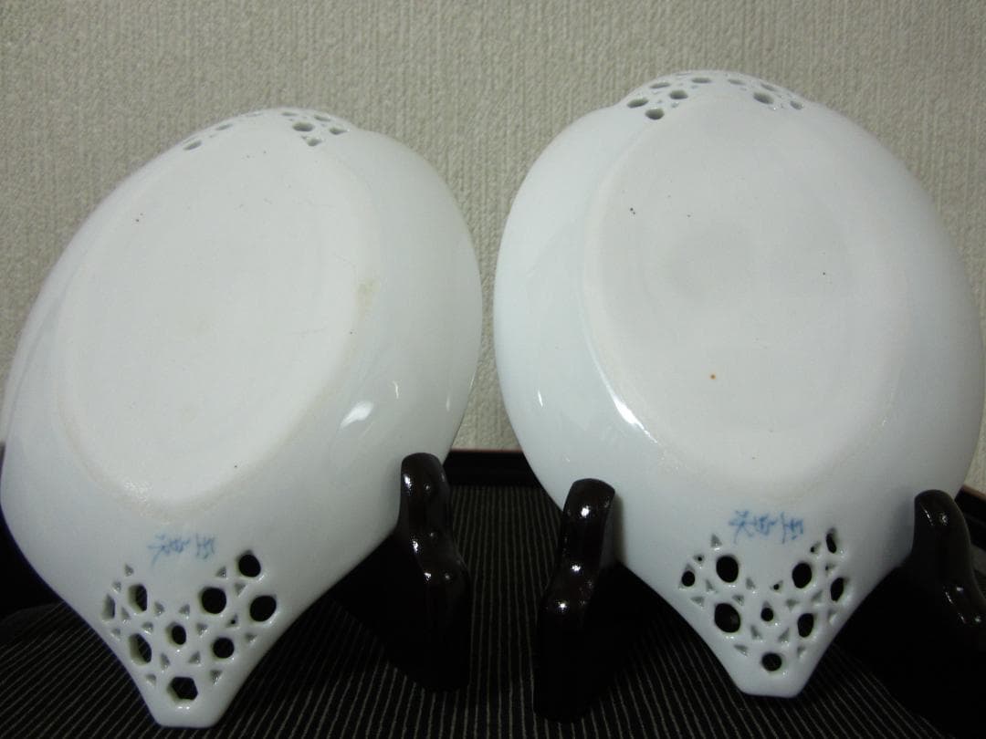 ６点◆平戸焼 三川内焼◆十四代 玉泉作◆冷茶・焼酎・ビールグラス②茶托②盛皿②