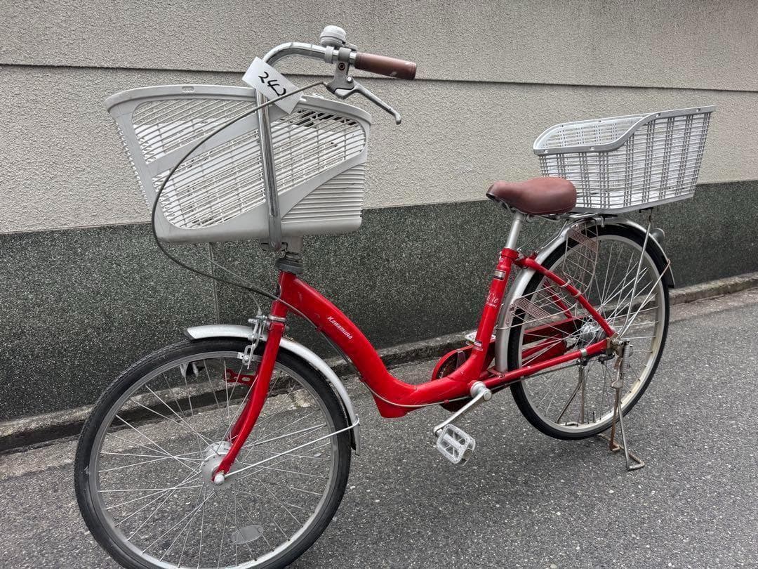 242）全車両格安販売‼️ 26インチ　オートライト　ママチャリ　シティサイクル