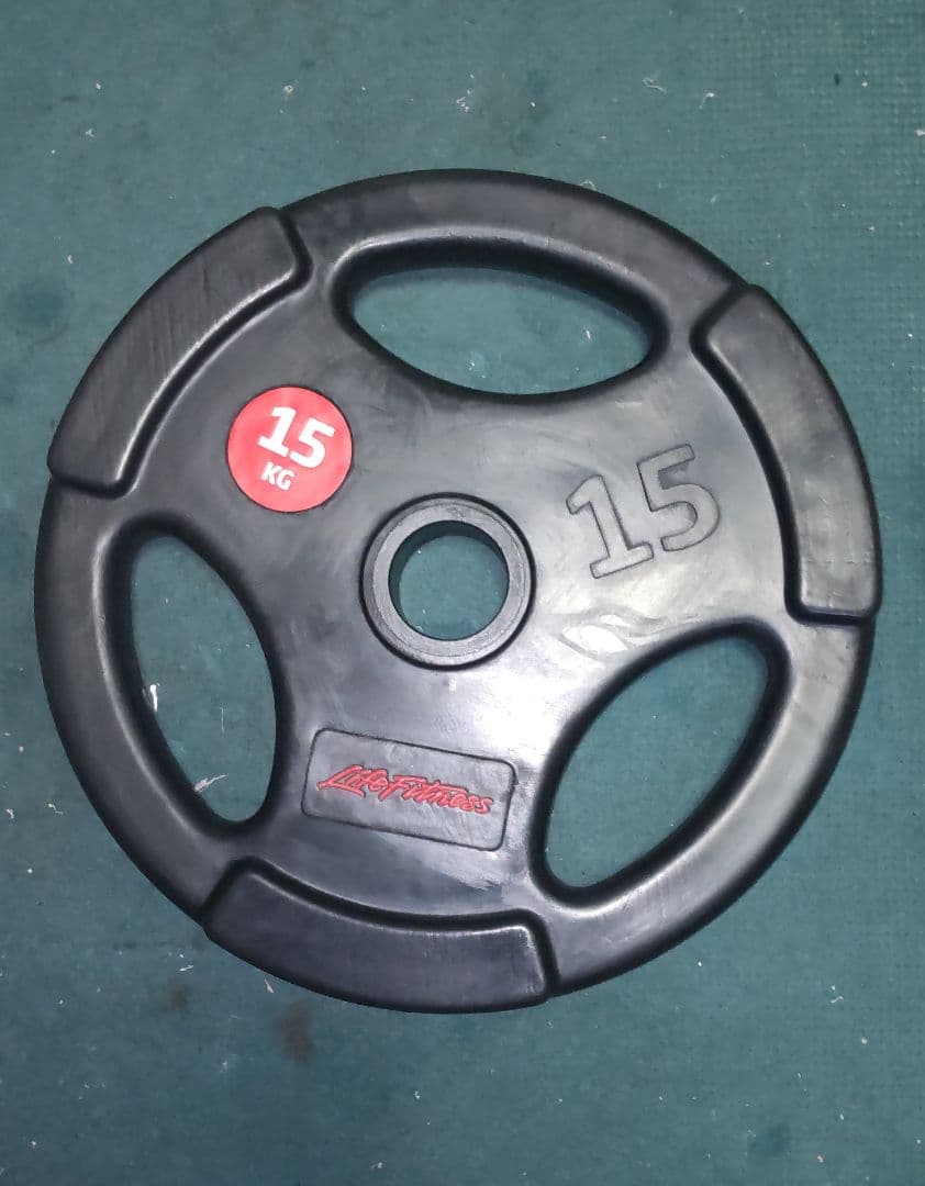 オリンピック プレート ライフフィットネス 15kgプレート2枚