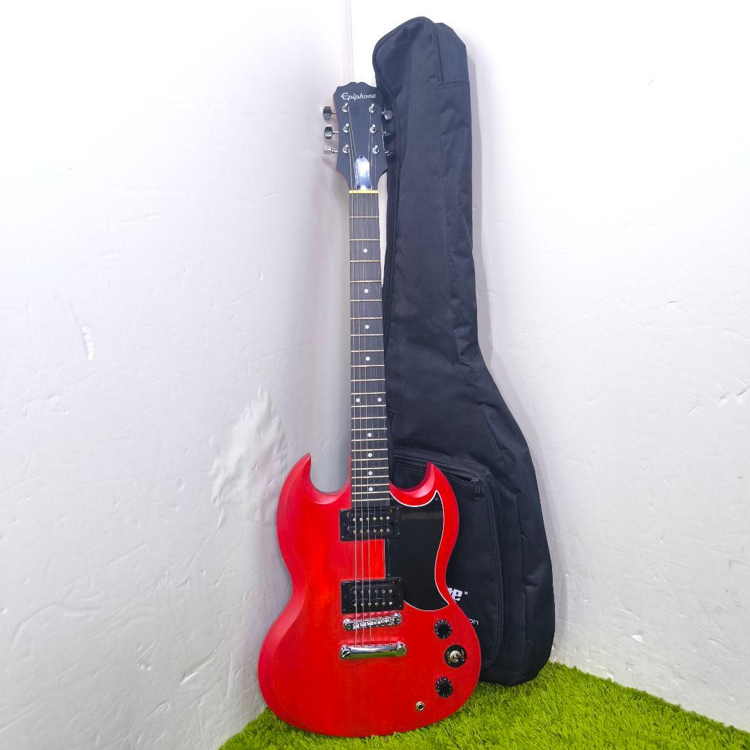 極美品　Epiphone SG エレキギター 赤 艶消し ソフトケース付き