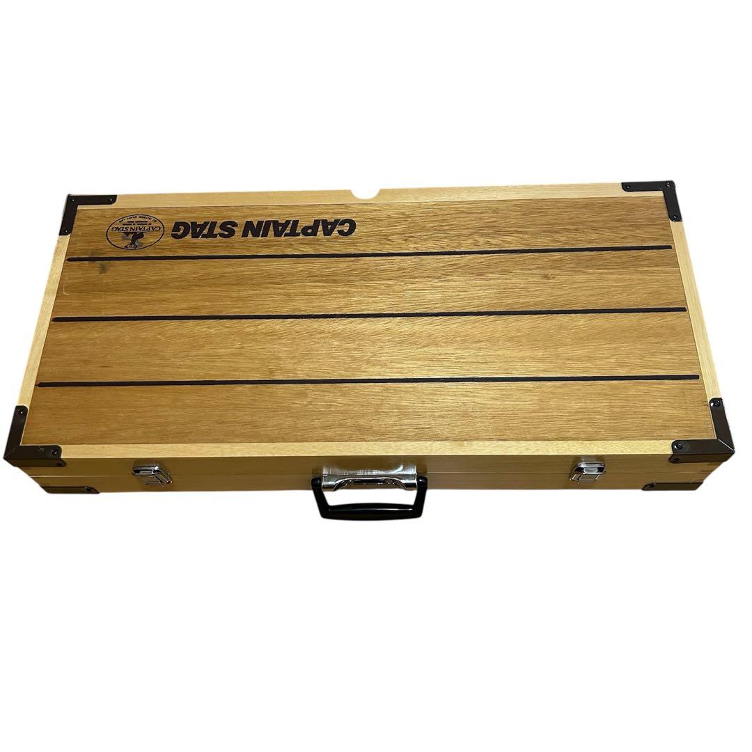 超激レア　CAPTAIN STAG 折りたたみウッドテーブルチェア