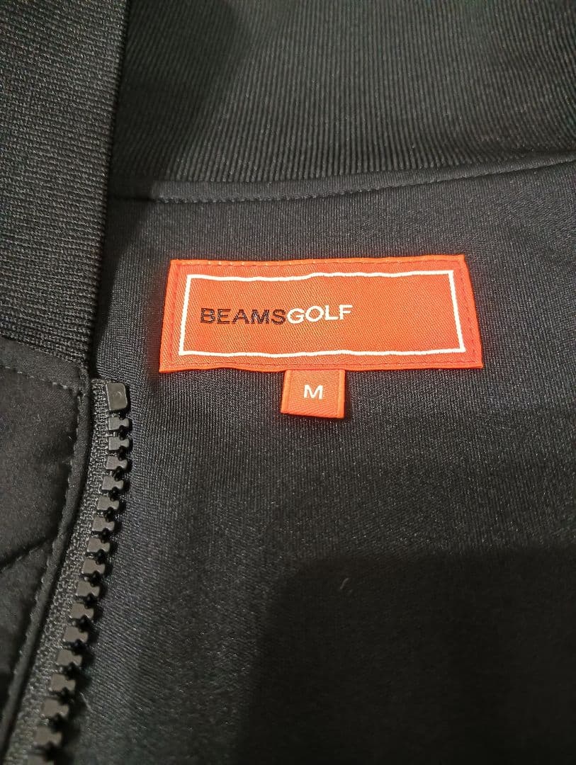 BEAMSGOLF　ORANGELABEL　格子キルト切り替えジップブルゾン