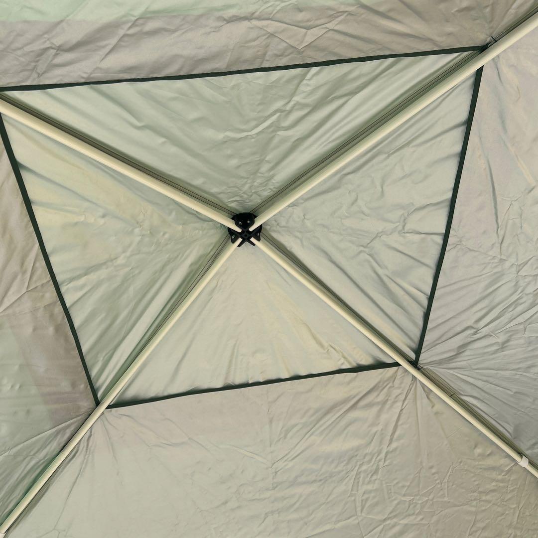 FIELDOOR タープ ワンタッチテント3mx3m グリーン　収納バッグ付