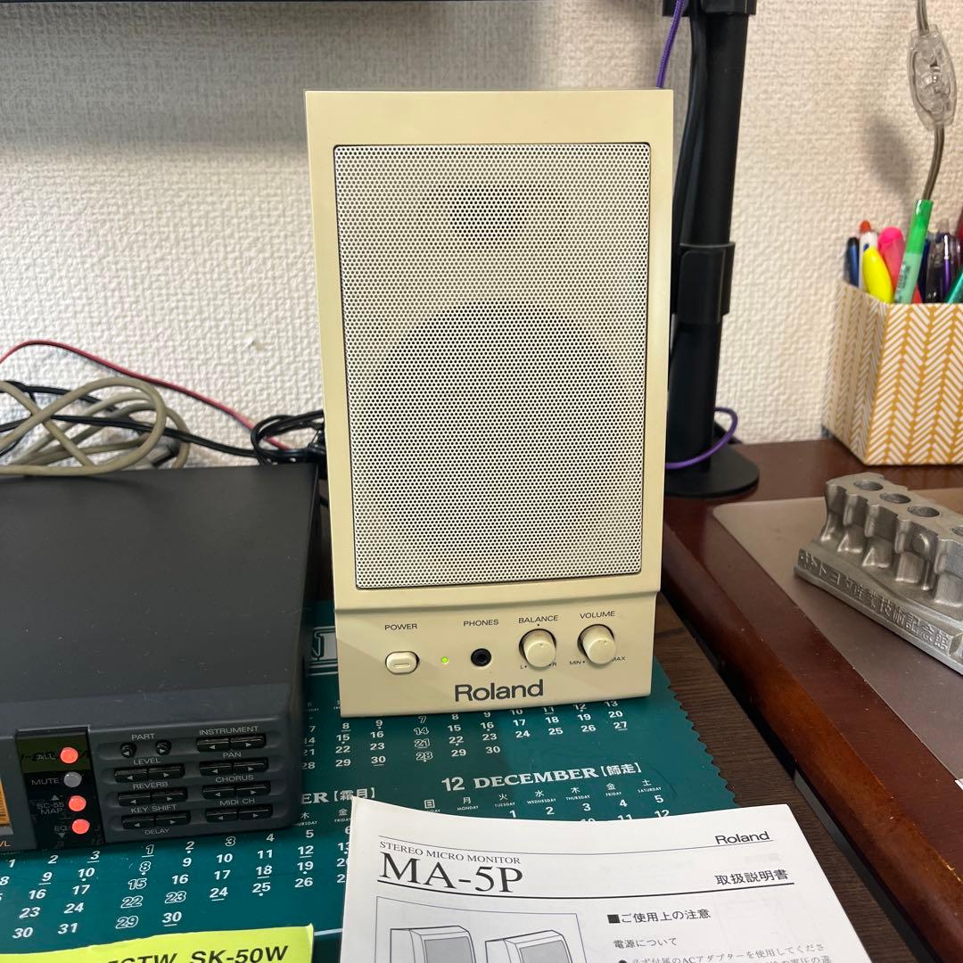 値下Roland SC-88VL GS音源モジュール とモニタースピーカーセット