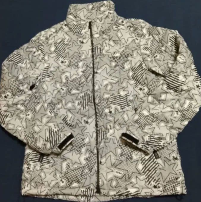 大人気 PING 星柄ダウンジャケット ホワイト/ブラック Мサイズ