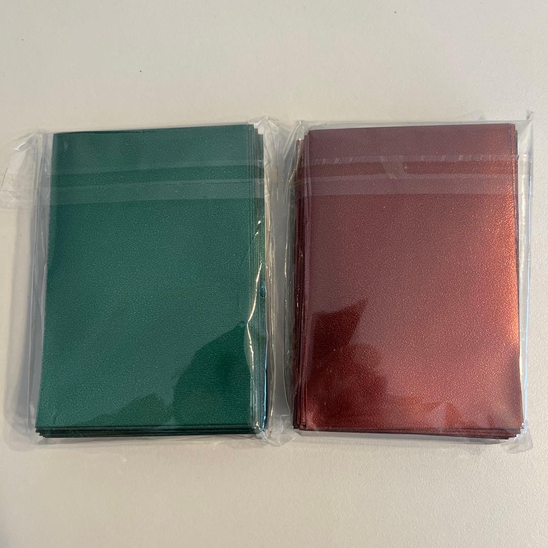 遊戯王 初期ロゴスリーブ メタリックレッド メタリックグリーン公式 未開封