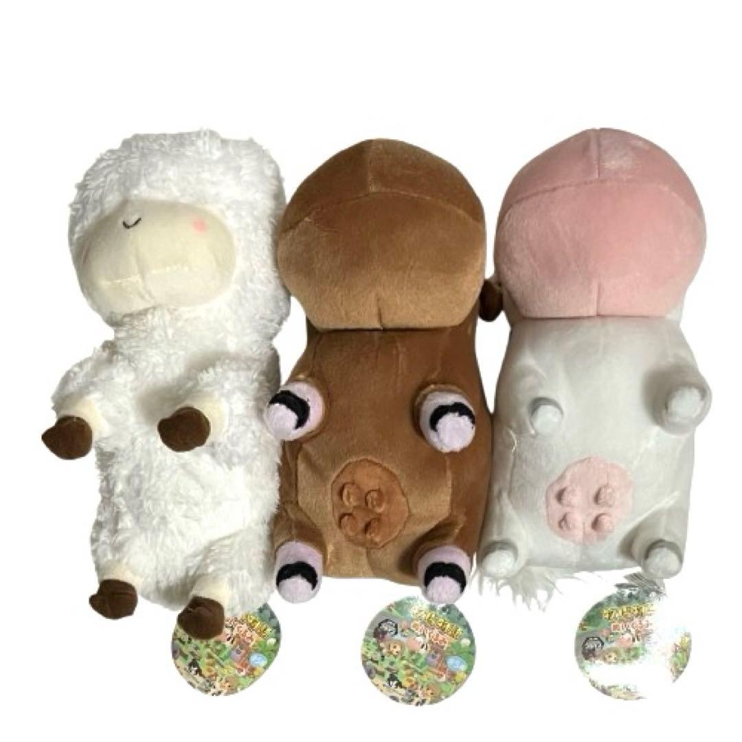 【未使用】牧場物語 ぬいぐるみ ひつじ ウシ 3点セット レア 希少 タグ付き