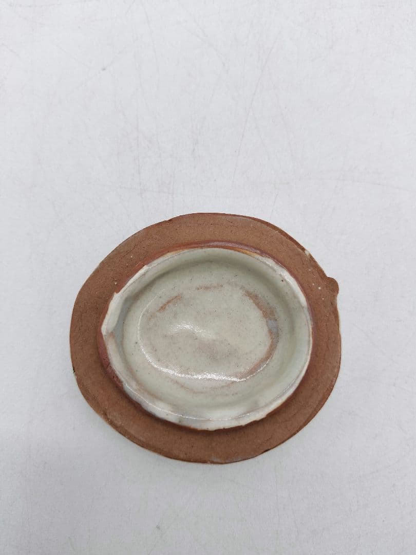 c802【新品・未使用】香合 萩焼 桃 宮田豊 木箱 茶道具