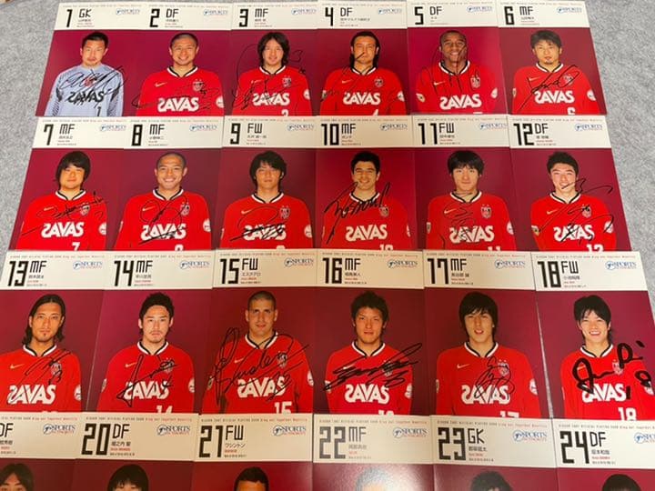 浦和レッズ 2007年在籍全選手 コーチ 監督 練習場配布ポストカード 36枚