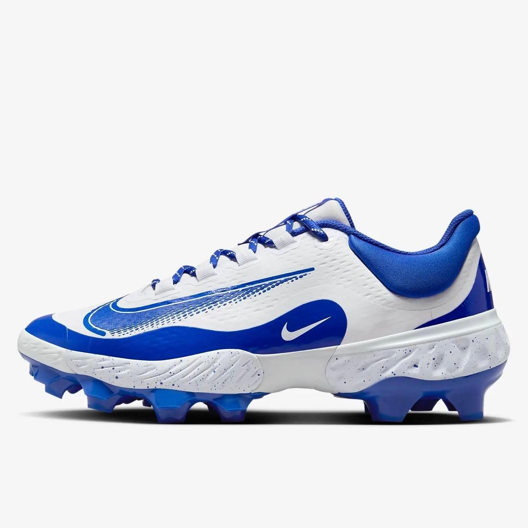 ナイキ アルファ ハラチ エリート 27 野球 スパイク 靴 シューズ 白 青