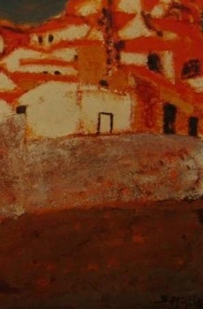 三岸節子、「小さな町（アンダルシア）」、厳選、希少画集・額装画