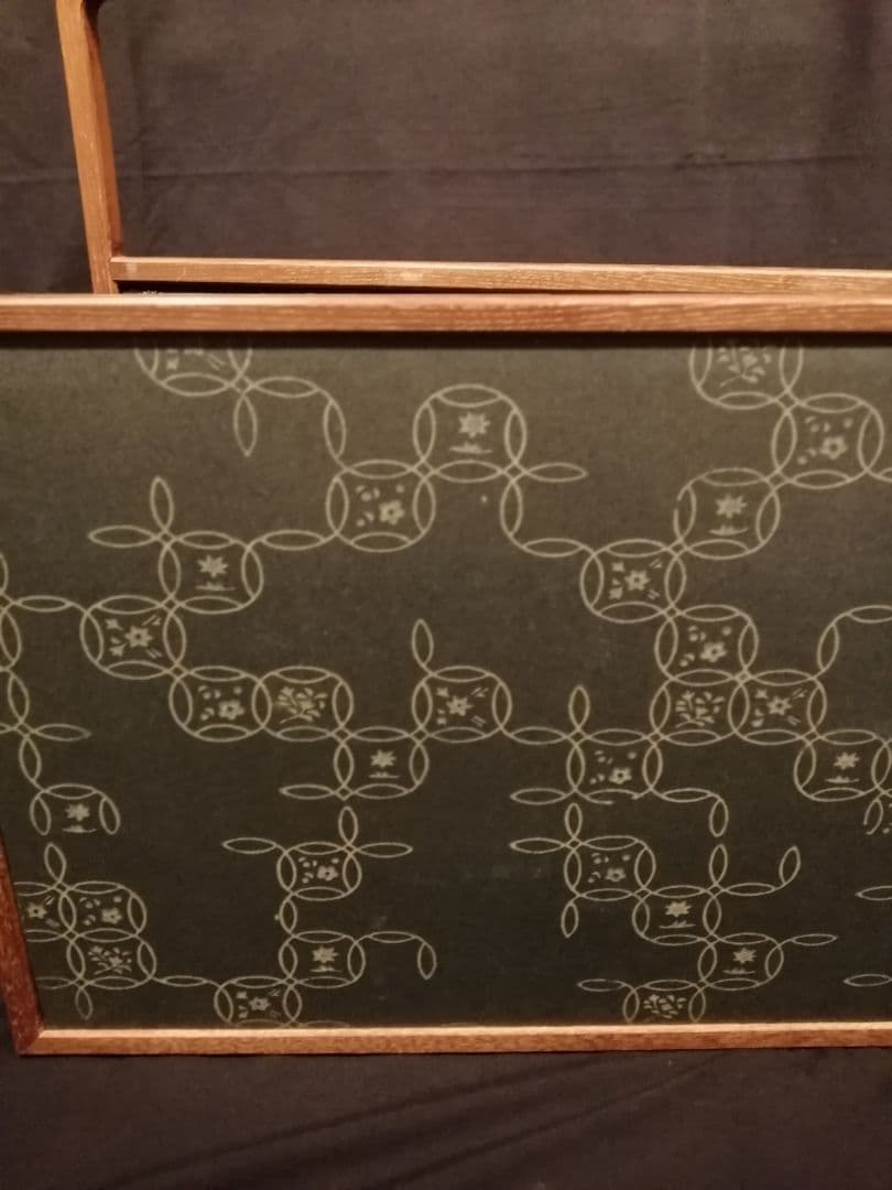【茶道具】裏千家14代淡々斎宗匠好鵬雲斎大宗匠在判唐松桑腰風炉先　風炉先150