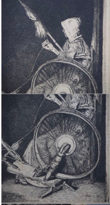 送料無料　フランソワ・ボンヴァン Franois Bonvin 銅版画1861年